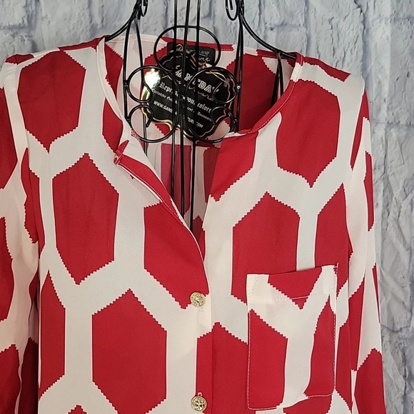GAMEDAY COUTURE Red and White Alabama Shirt Dress Small - Picture 2 of 9